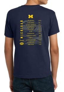 Youth Navy Blue Michigan Wolverines 2025 Football Schedule Short Sleeve T-Shirt