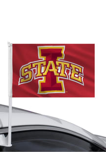 Iowa State Cyclones 11x16 Red Silk Screen Car Flag - Cardinal