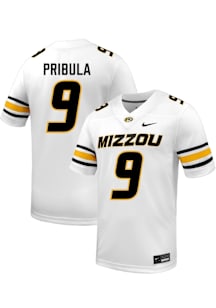 Beau Pribula  Nike Missouri Tigers White Football NIL Football Jersey