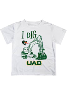 Vive La Fete UAB Blazers Infant Excavator Short Sleeve T-Shirt White