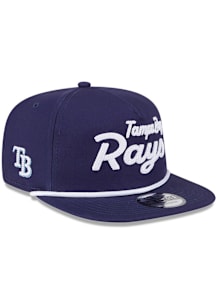 New Era Tampa Bay Rays Navy Blue GOLFER TEAM TEXT Mens Snapback Hat