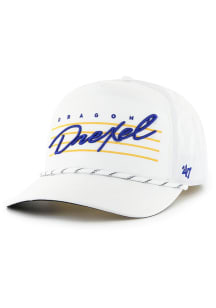 47 White Drexel Dragons Downburst Hitch Adjustable Hat