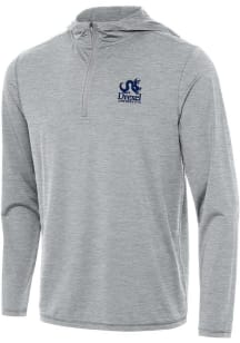 Mens Drexel Dragons Grey Antigua Academic Tidy Qtr Zip Pullover