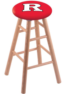 Brown Rutgers Scarlet Knights Round Cushion Oak Pub Stool