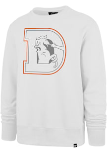 47 Denver Broncos Mens White Headline Long Sleeve Crew Sweatshirt