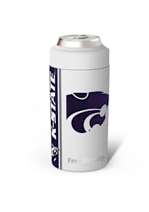 White K-State Wildcats Stripe Universal Frost Buddy Stainless Steel Coolie
