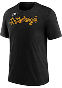 Nike Pittsburgh Pirates Black City Connect Script Short Sleeve Fashion T Shirt