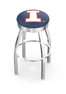 Illinois Fighting Illini 3 Ring Chrome Seat Pub Stool
