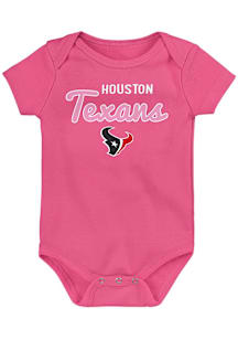 Houston Texans Baby Pink Big Game Short Sleeve One Piece