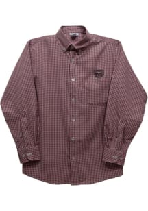 Vive La Fete Missouri State Bears Baby Maroon Gingham Long Sleeve Polo