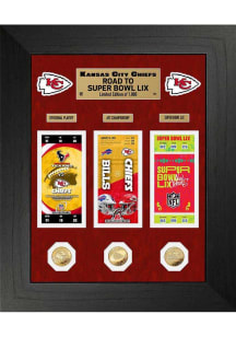 Kansas City Chiefs 2024 Road to Super Bowl LIX Deluxe Ticket and Coin Plaque