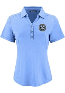 Cutter and Buck New York City FC Womens Light Blue Forge Eco Polo Short Sleeve Polo Shirt