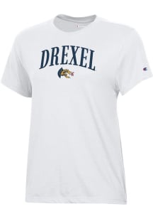 Drexel Dragons White Champion Arch Core Short Sleeve T-Shirt
