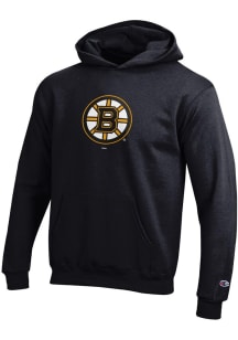 Champion Boston Bruins Youth Black Powerblend Long Sleeve Hoodie