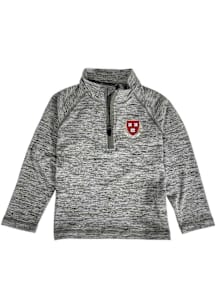 Harvard Crimson Toddler Grey Matthew Long Sleeve Qtr Zip