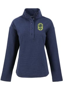 Cutter and Buck Nashville SC Womens Navy Blue Hunts Point Qtr Zip