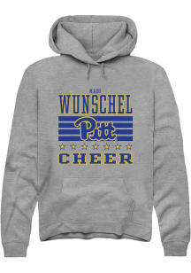 Madi Wunschel Rally Mens Grey Pitt Panthers NIL Striped Player Hood