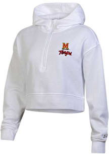 Under Armour Maryland Terrapins Womens White Rival Fleece Hooded Sweatshirt