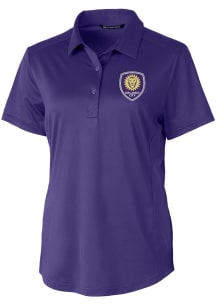 Cutter and Buck Orlando City SC Womens Purple Prospect Short Sleeve Polo Shirt