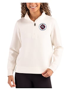 Cutter and Buck New England Revolution Womens White Roam Qtr Zip
