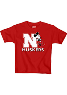Blue 84 Nebraska Cornhuskers Youth Red Mickey Short Sleeve T-Shirt