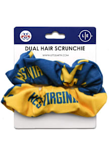 West Virginia Mountaineers Dual Hair Twist Womens Hair Scrunchie