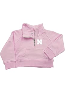 Nebraska Cornhuskers Toddler Pink Dawn Long Sleeve Quarter Zip