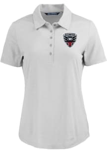 Cutter and Buck DC United Womens Grey Coastline Eco Short Sleeve Polo Shirt