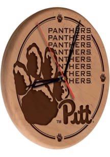 Brown Pitt Panthers Laser Engraved Wall Clock