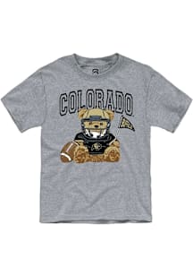 Summit Sportswear Colorado Buffaloes Youth Grey Bear Necessities Short Sleeve T-Shirt