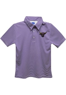Vive La Fete Minnesota State Mavericks Youth Purple Pencil Stripe Short Sleeve Polo Shirt
