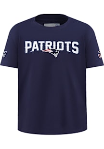 Pro Standard New England Patriots Boys Navy Blue Classic Chenille Short Sleeve Fashion Tee
