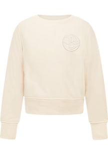 Pro Standard Brooklyn Nets Toddler White Neutral Long Sleeve Crew T Shirt
