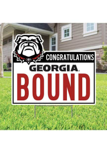 Georgia Bulldogs School Bound Yard Sign - White