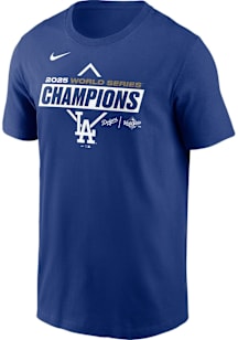 Nike Los Angeles Dodgers Blue 2025 World Series Champions On To Victory Short Sleeve T Shirt