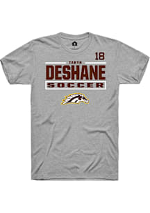 Taryn Deshane Western Michigan Broncos Grey NIL Stacked Box Short Sleeve Player T Shirt