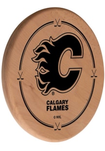 Calgary Flames Laser Engraved Sign - Brown