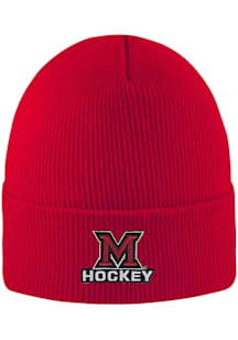 LogoFit Miami RedHawks Red North Pole Mens Knit Hat