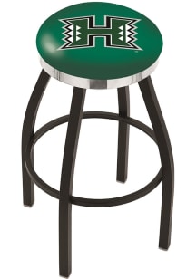 Black Rutgers Scarlet Knights Double-Ring Swivel with Back Pub Stool