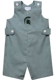 Baby Michigan State Spartans Green Vive La Fete Gingham Overalls