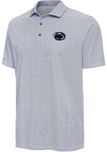 Mens Penn State Nittany Lions Navy Blue Antigua Pave Short Sleeve Polo Shirt