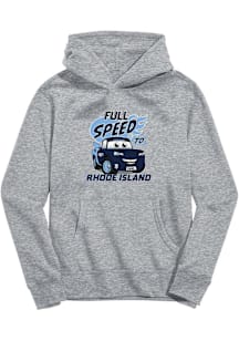 Vive La Fete Rhode Island Rams Youth Grey Full Speed Long Sleeve Hoodie
