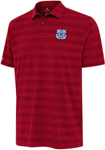 Antigua Coast Guard Mens Red Tunnel Short Sleeve Polo