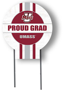 Massachusetts Minutemen KH Sports Fan 20x20 Circle Yard Sign with Stakes Proud Grad Yard Sign - Wh..
