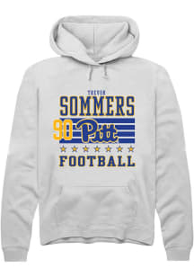 Trevor Sommers Rally Mens White Pitt Panthers NIL Striped Player Hood