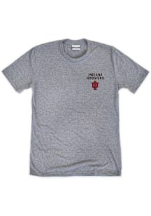 Indiana Hoosiers Grey Arch Name Vault Bison Short Sleeve Fashion T Shirt