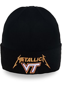 Original Retro Brand Virginia Tech Hokies Black Metallica Cuff Mens Knit Hat