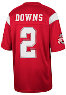 Caleb Downs  Colosseum Ohio State Buckeyes Red Football NIL Replica Football Jersey