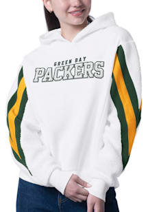 Green Bay Packers Womens White Fresh Field Hooded Sweatshirt
