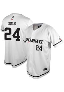 Carter Erls Genuine Collective Mens White Cincinnati Bearcats NIL Jersey